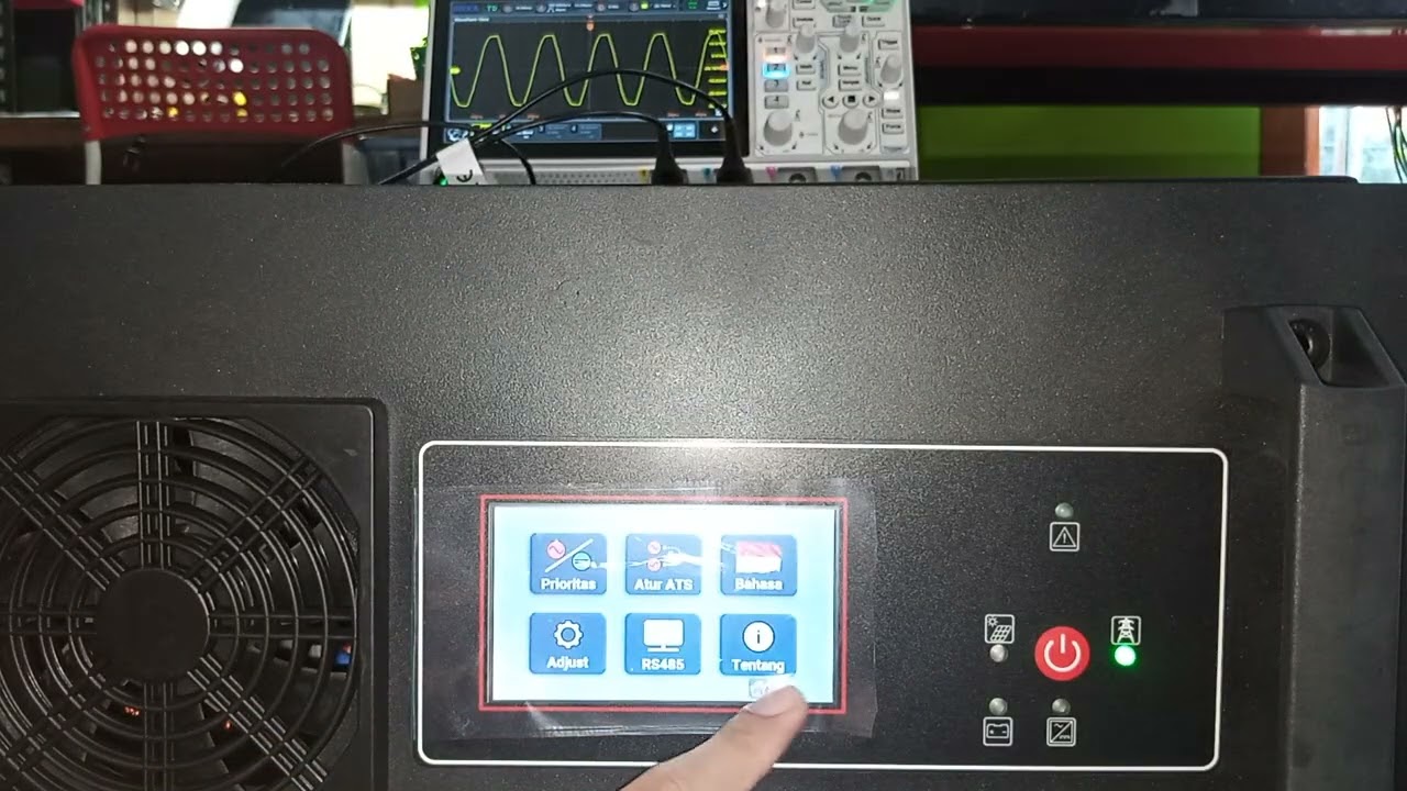 582296155228309252 Test uji inverter offgrid 2kW LF UPS rackmount 2kW 48V lcd touchscreen