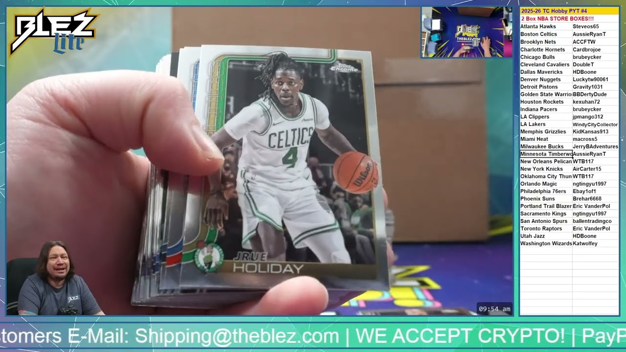 2025-26 Topps Chrome Hobby NBA 2 Box Break #4 Pick Your Team