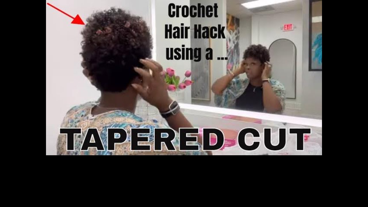 Tapered Cut, Crochet HACK using a Ponytail 🤯