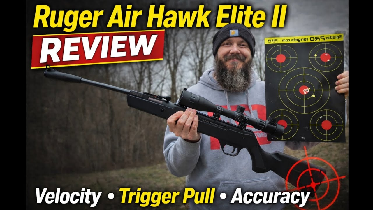 Полный обзор винтовки Ruger Air Hawk Elite II – проверка скорости, спускового механизма и точности!