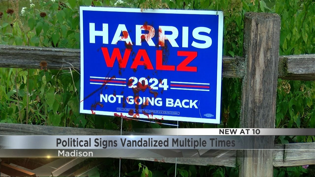 Political signs vandalized multiple times
