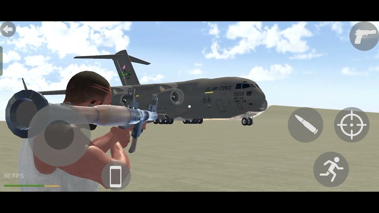 “GTA Mobile Full Action | Franklin Controls US Military Cargo Plane