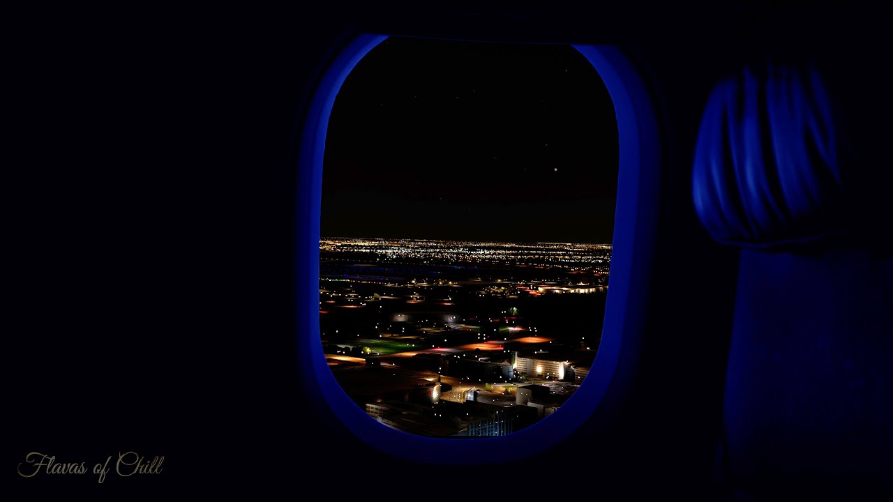 DARK Red Eye Flight | Takeoff & Landing | Brown Noise Flight Ambience | Flight Attendant | Call Ding