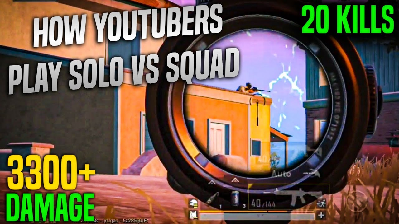 How youtubers play solo vs squad | GUIDE | High kills solo vs squad gameplay PUBG mobile