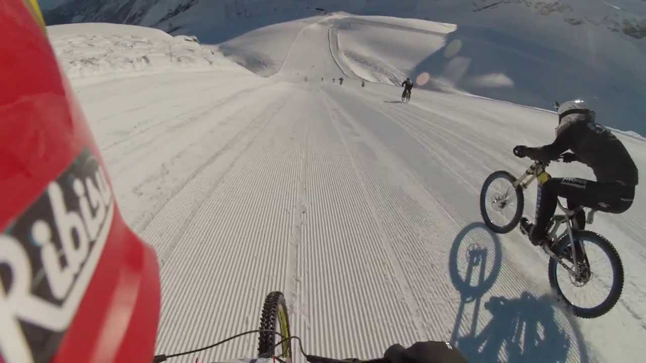 Glacier Bike Downhill Saas-Fee Snow Ribisu