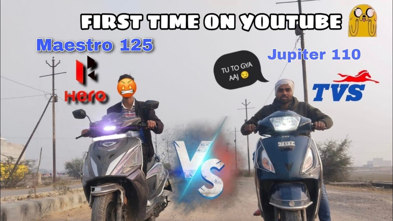 Drag race😱Maestro125 vs Jupiter 110||Battle||Maestro125 /VS/Jupiter 110 😢 Guess ?#race #dragrace #vs