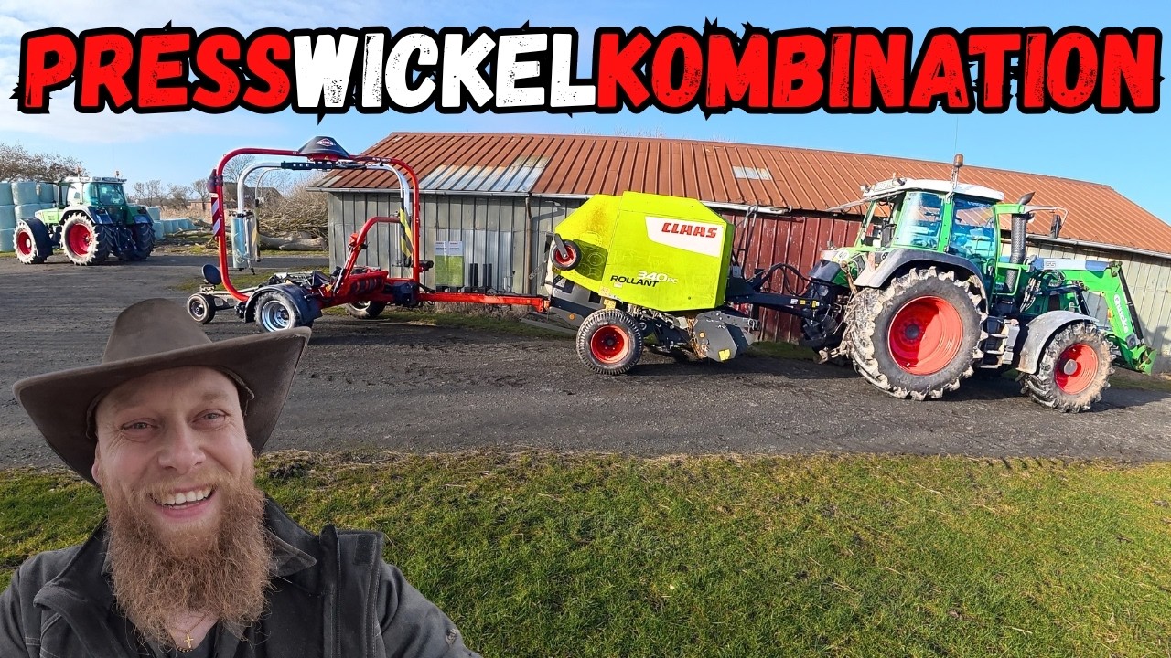 Meine Press-Wickel-Kobination das erste mal am Trecker 💪🏻
