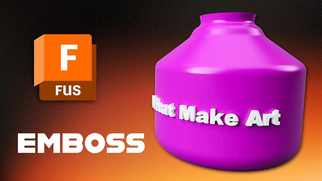 How to Emboss Text on Curved Surfaces in Autodesk Fusion (Emboss and Deboss Tool Tutorial)