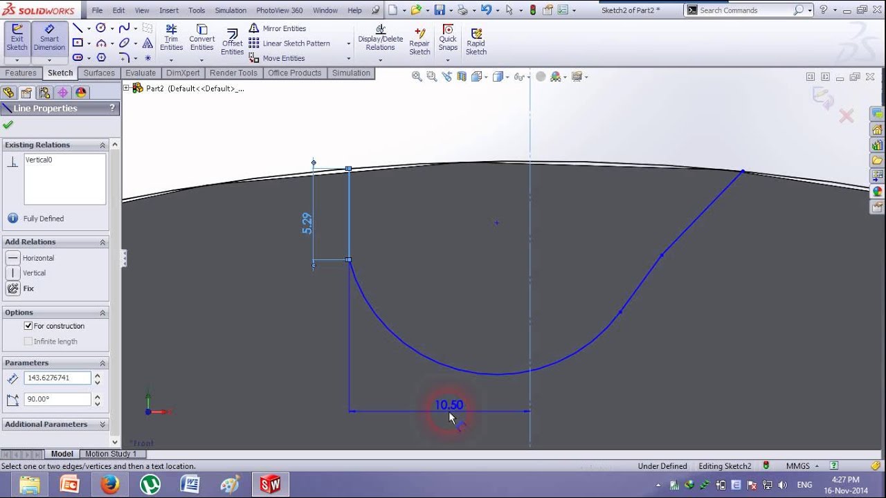 Draw a saw blade in Solidworks