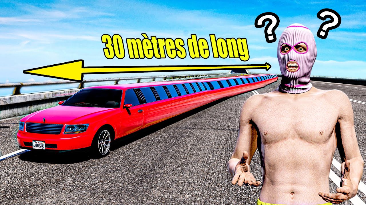 LIMOUSINE LA PLUS LONGUE DU MONDE SUR GTA 5 (truc de fou)