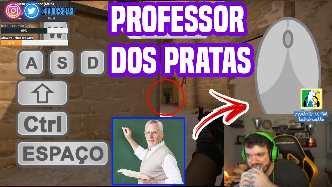 Gaules react ao professor dos pratas CS:GO