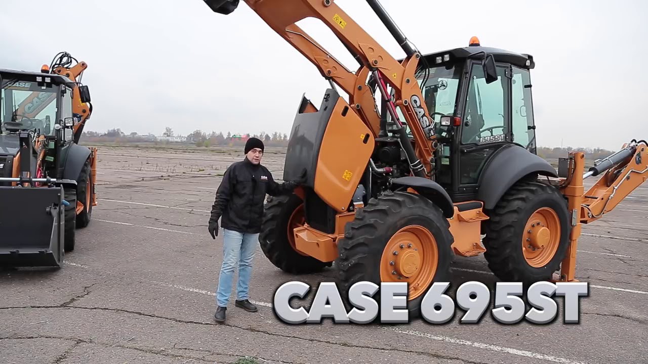 Обзор экскаваторов погрузчиков CASE 580T и 695ST