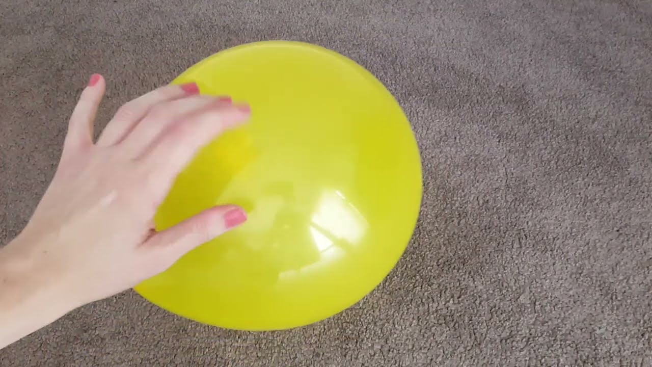 Blowing, tapping & rubbing a yellow balloon | ASMR