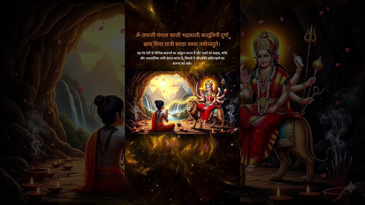 Om 🕉️ Jayanti Mangla Kali Mantra Meaning, Meri Mai Song Jubin, Maa durga Status 