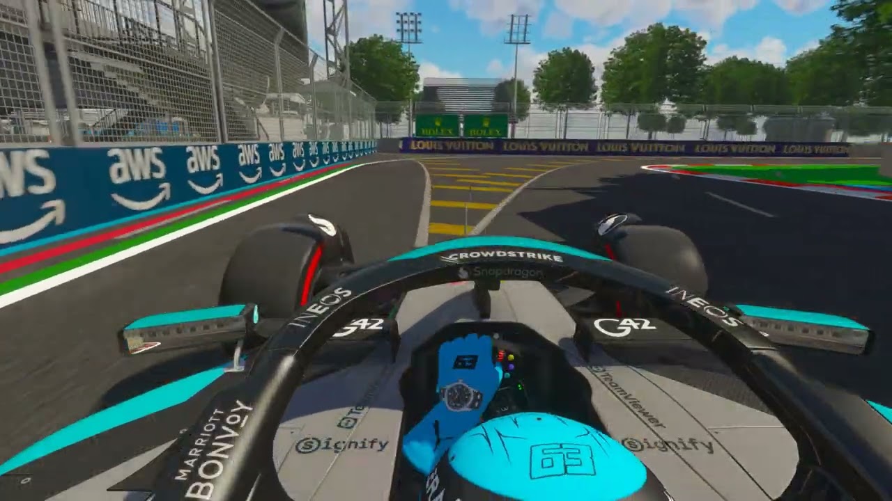 George Russell's best lap at Baku City Circuit in Assetto Corsa