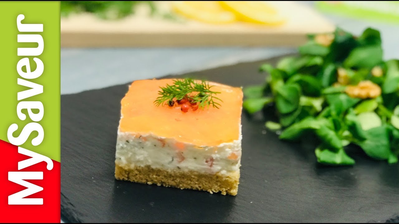 Cheesecake au saumon (assiette en forme)