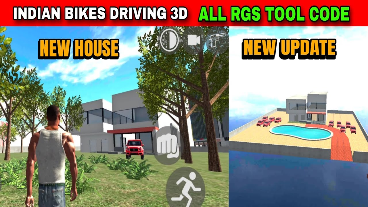All RGS TOOL CODE New Update New House | Funny Gameplay Indian Bikes Driving 3d 🤣🤣