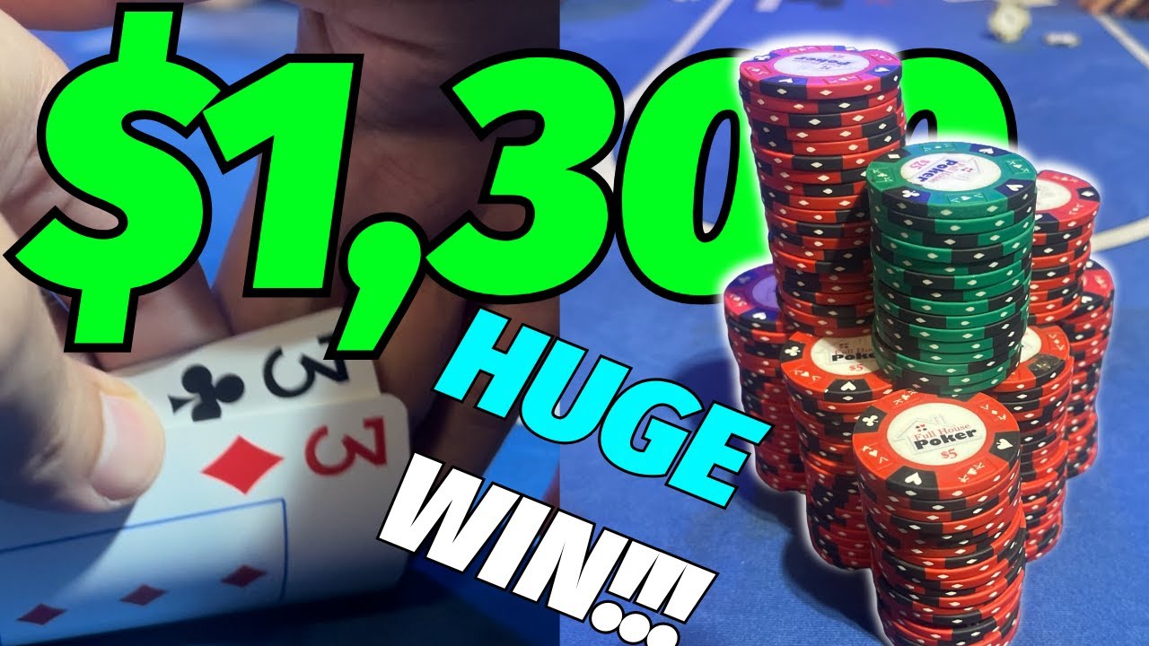 HUGE WIN! Flopping Sets In 1/3 No Limit Hold Em! Poker Vlog #32