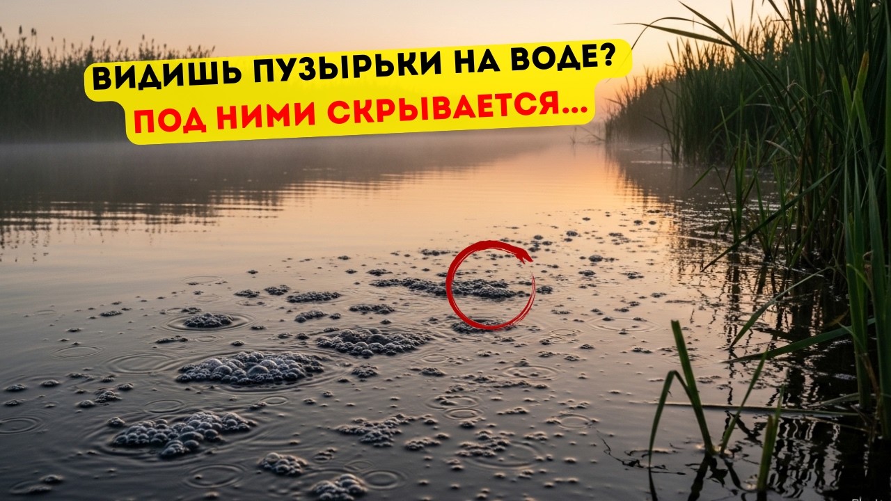 Скрытый сигнал на поверхности воды: если видишь эти пузырьки — под ними стоит монстр!