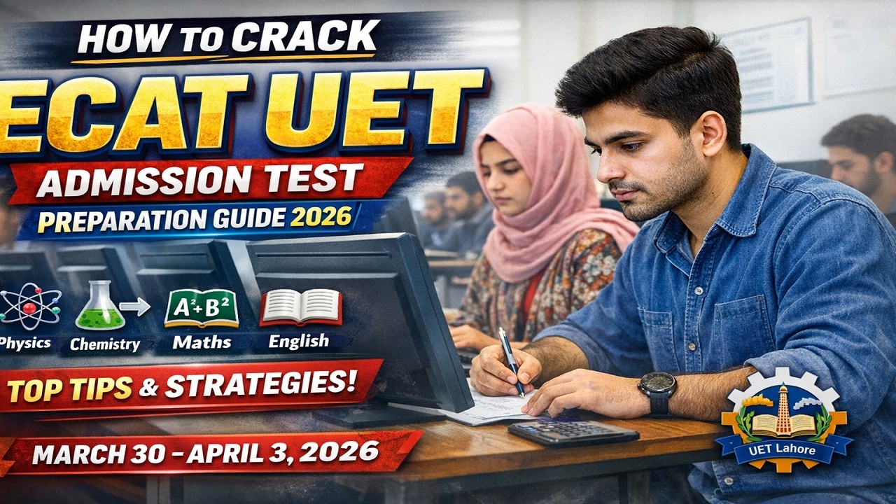 ECAT UET 2026 Admission Test Preparation Guide | Crack the Test at Home Without Academy!