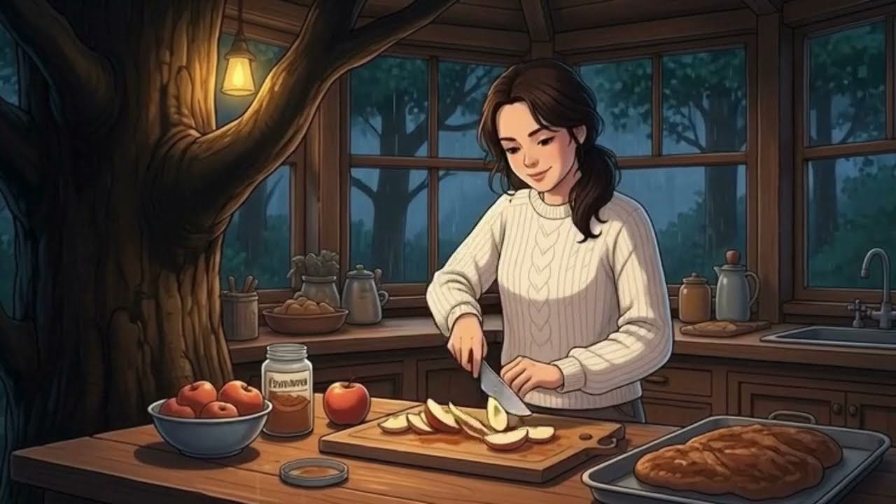 A Cozy Rainy Day in a Treehouse 🌧️🌿 | Ghibli-Inspired ASMR e #slowliving #ghibli #relaxingvideo