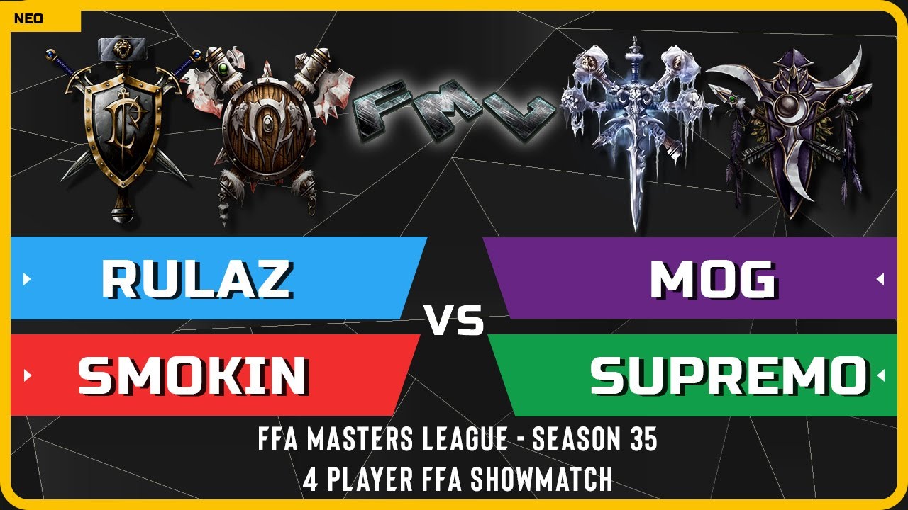 WC3 - 4 Player FFA Showmatch - FFA Masters League Season 35