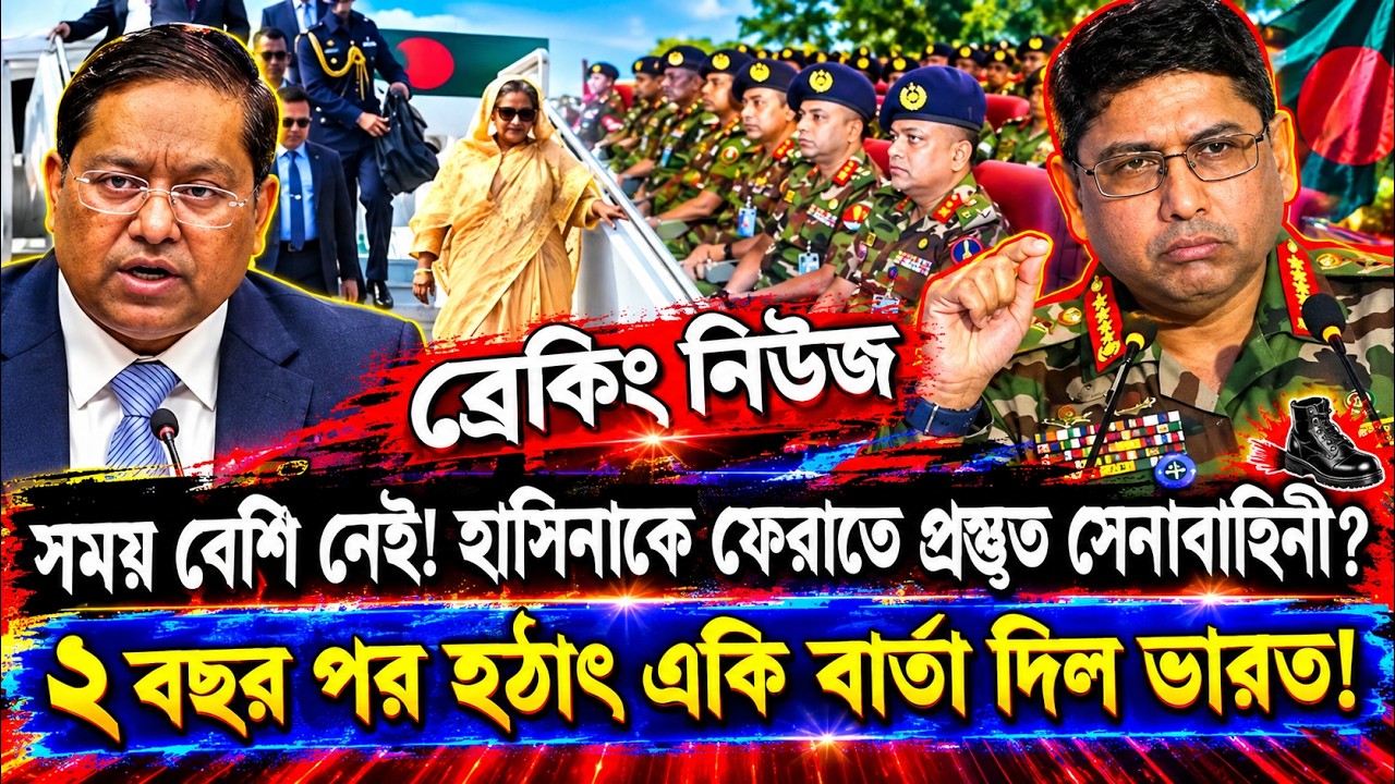 সময় বেশি নেই প্রস্তুত সেনাবাহিনী? একি বার্তা দিল ভারত | Bangladesh Latest News | Sheikh Hasiana News