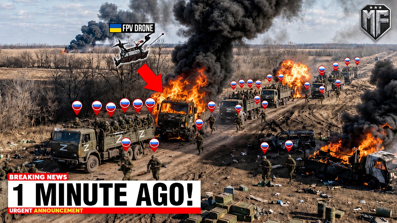 Russia's LARGEST Convoy Enter the Ukraine Kill Zone - Then THIS Happened...