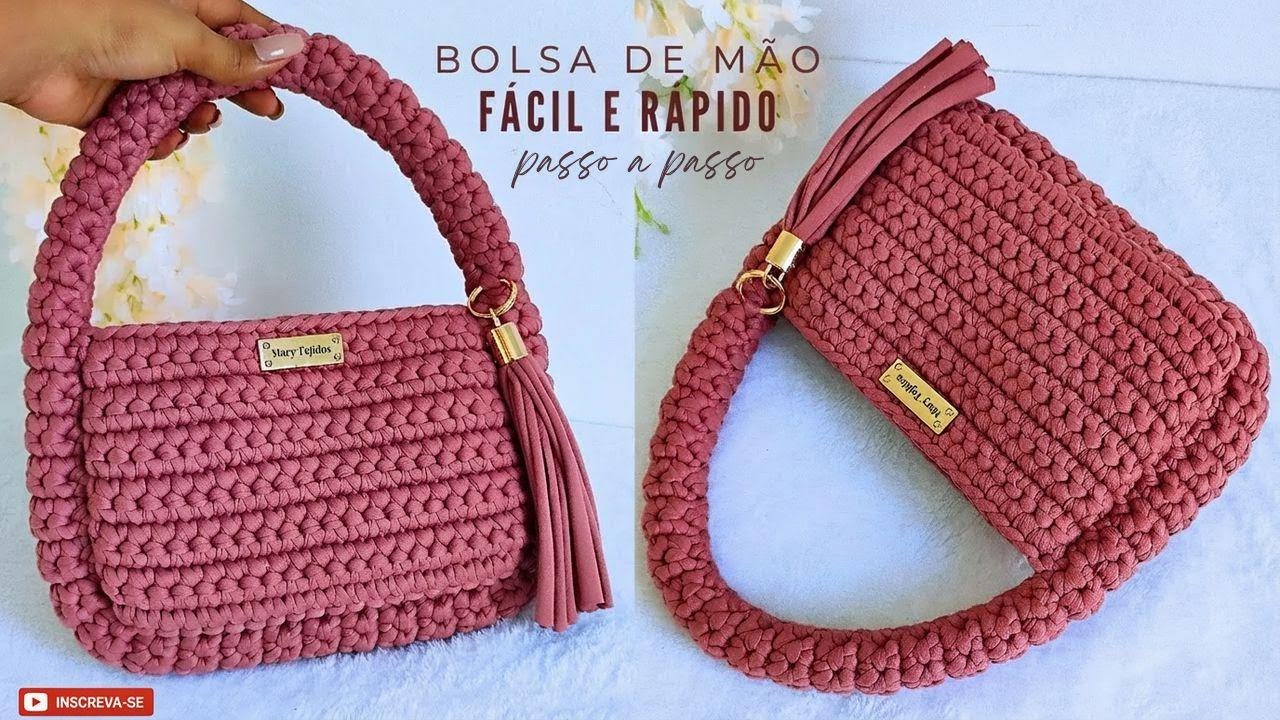 Bolsa de crochê fácil com ponto baixo — econômica, moderna e cheia de estilo (passo a passo)