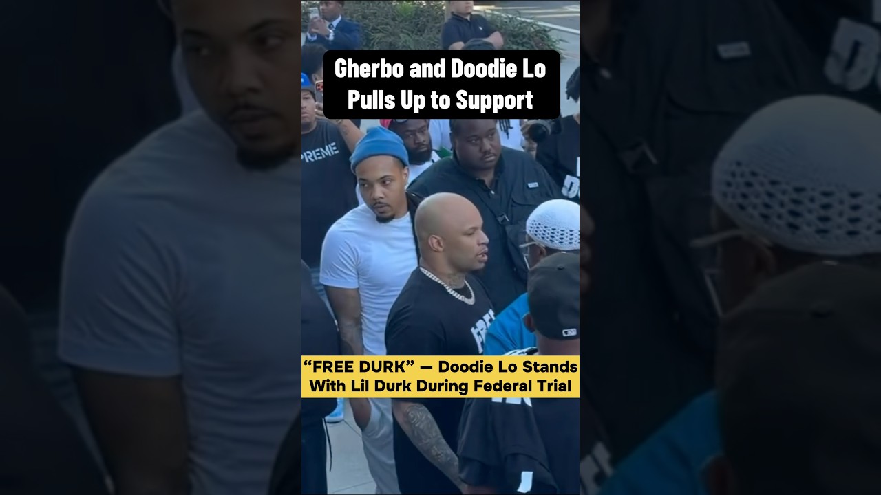 MOMENTUM: Doodie Lo Pulls Up With &ldquo;FREE DURK&rdquo; Crowd Outside Federal Court #lildurk #freedurk