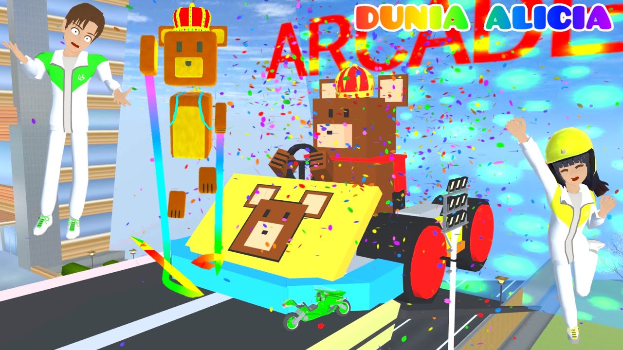 Yuta Mio Lomba Balap Mobil Motor Beruang Sultan🐻 Arcade 😱 | Main Game Beruang Sultan | Sakura School