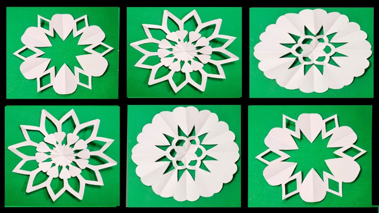 3 Easy and Beautiful Snowflakes// Snowflake making ideas (part 10) #spcrafts 