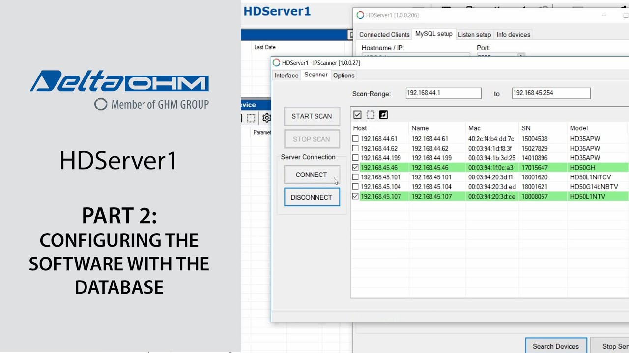 Delta OHM - Tutorial software HDServer1 - PART 2/3: Configuring the software with the database