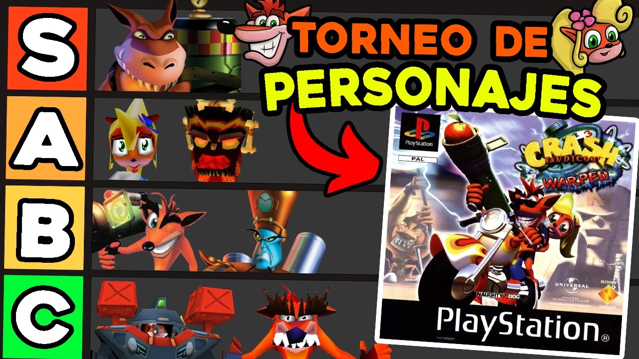 Clasifiqué TODOS los PERSONAJES de Crash 3 | Torneo de Personajes