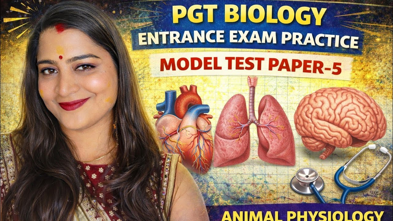 PGT Biology Entrance Exam Practice | Model Test Paper-5 | Animal Physiology MCQs