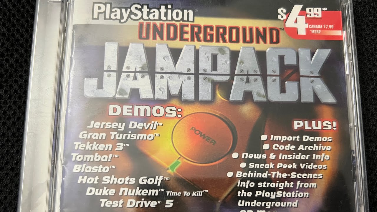 PlayStation Underground Jampack (1998) demo disk