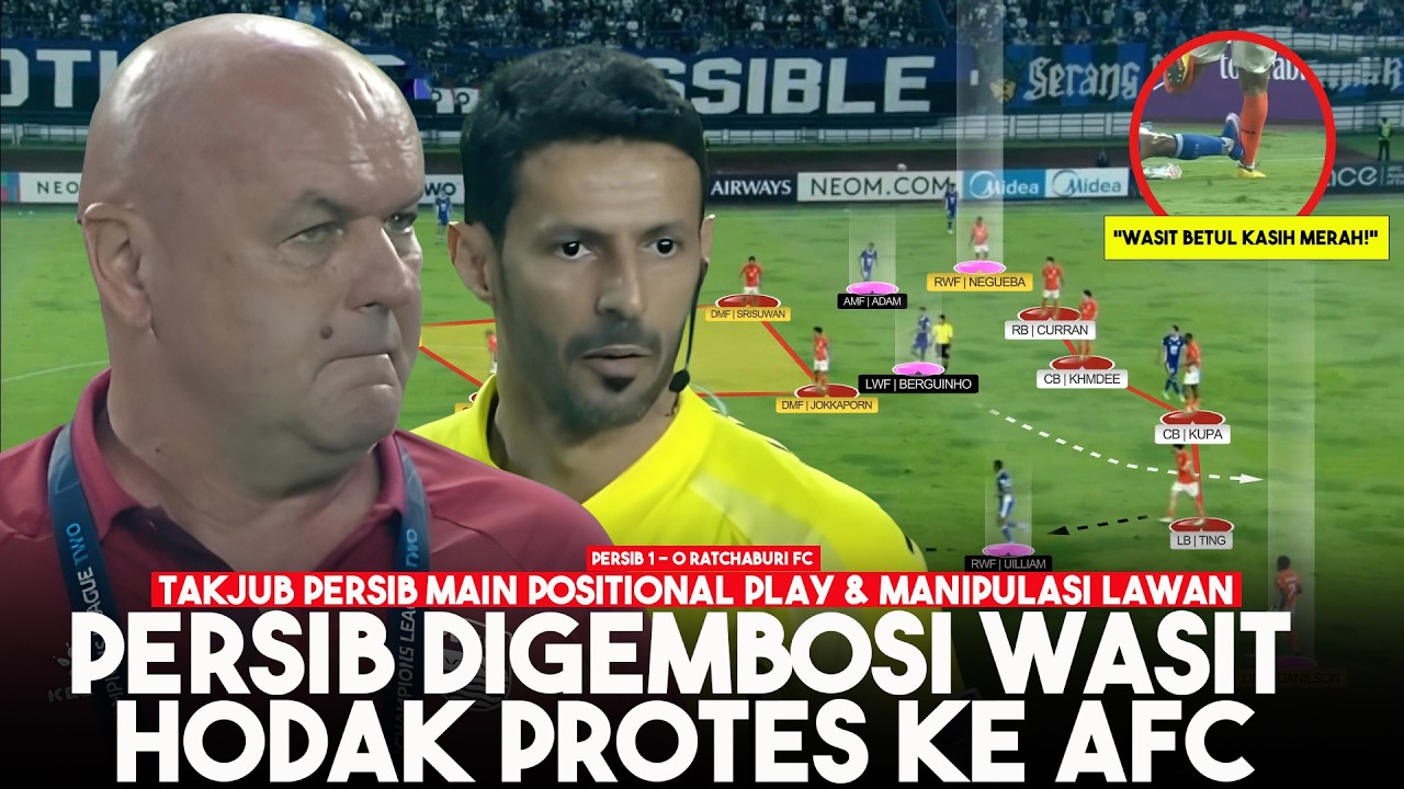 Persib Digembosi Wasit, Bojan Hodak Protes ke AFC & Taktik Bikin Takjub | Persib 1 - 0 Ratchaburi