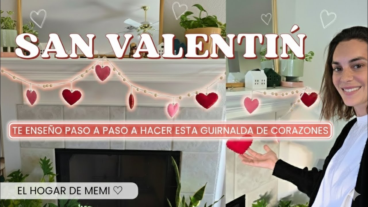 ​¡Parece de tienda lujosa! • Guirnalda de San Valentín con poco dinero 💖 | El Hogar de Memi ♡