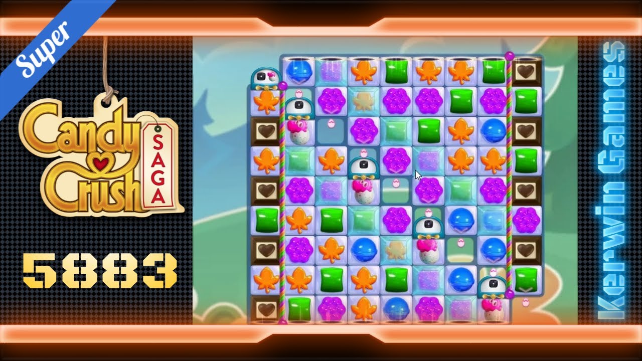 Candy Crush Saga Level 5883 - Super Hard Level - No Boosters