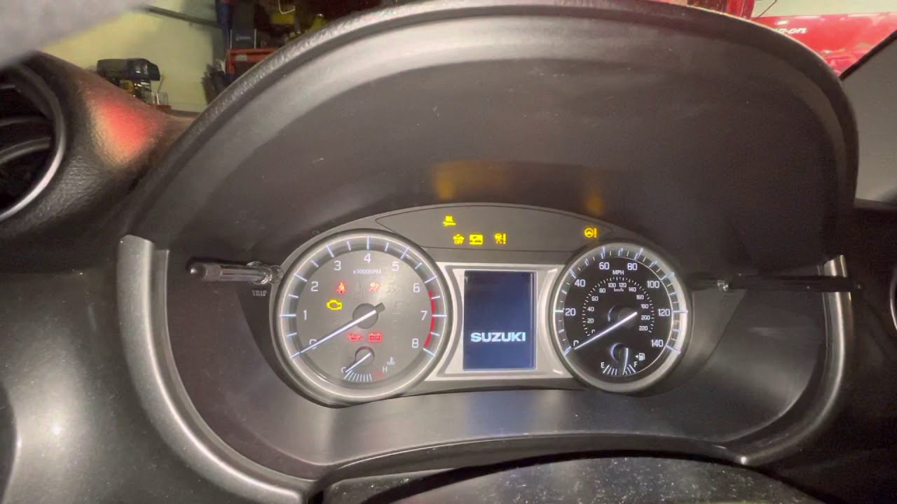 Руководство по сбросу данных о замене масла и сервисном обслуживании Suzuki Vitara 2017 года