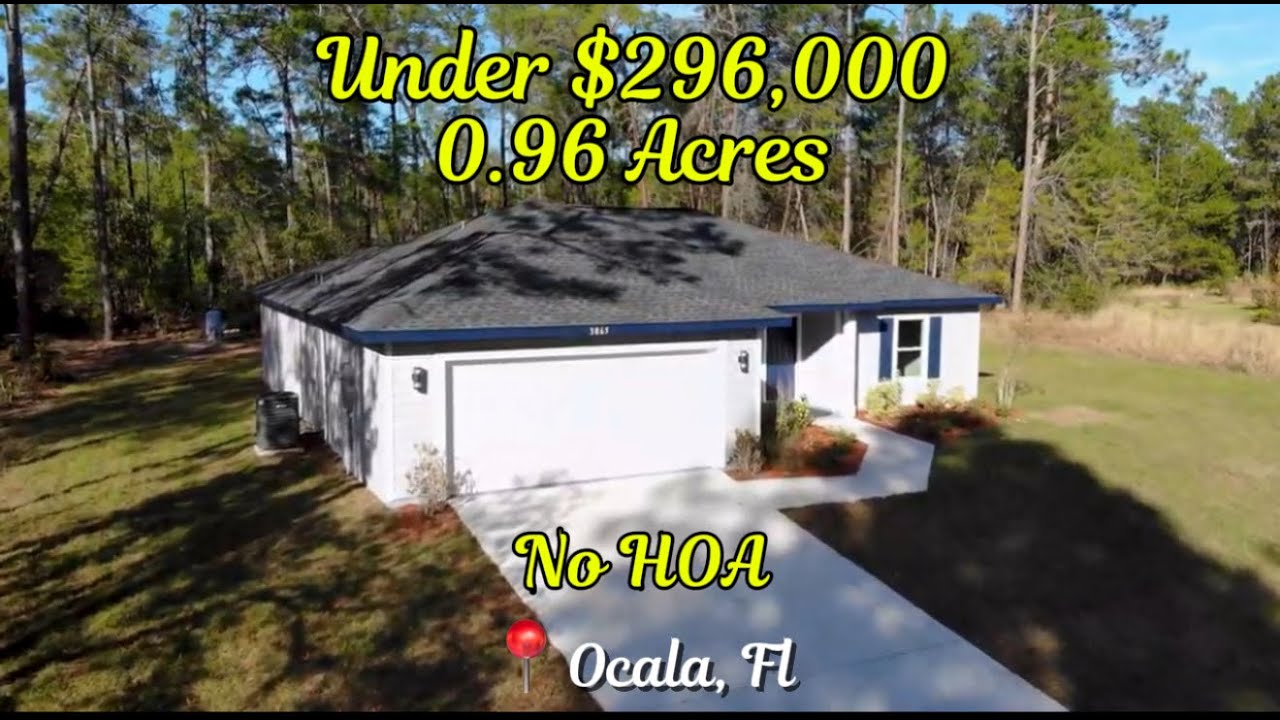 Brand-new construction on nearly 1 acre — under $296K