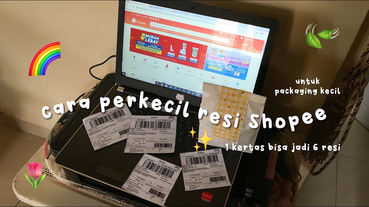 CARA KECILIN RESI SHOPEE | Print Resi Sendiri 🍃