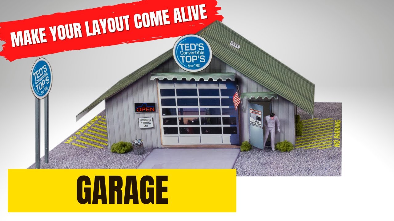 1/43 Scale Photo Real Steel Garage Diorama Model Building Tutorial
