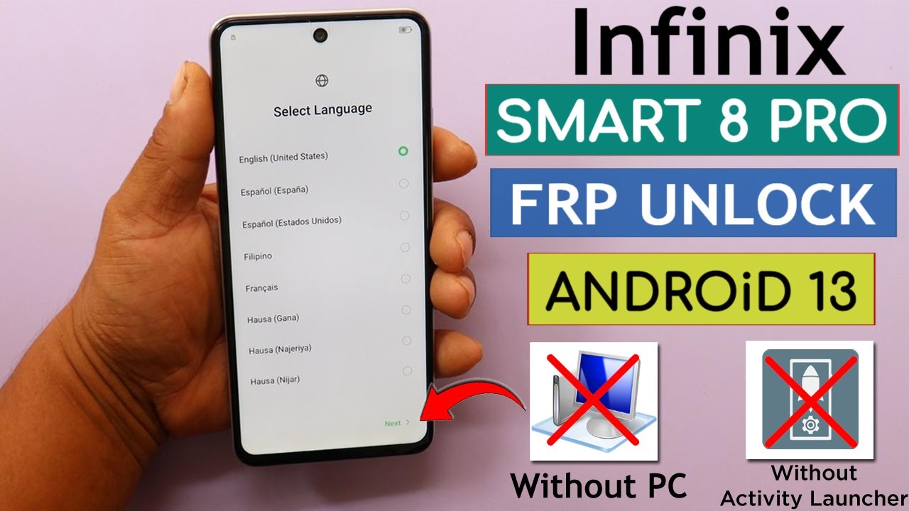 Infinix Smart 8 Pro X6525B Frp Unlock/Bypass Without Pc - Activity Launcher Not Working - No Xshare