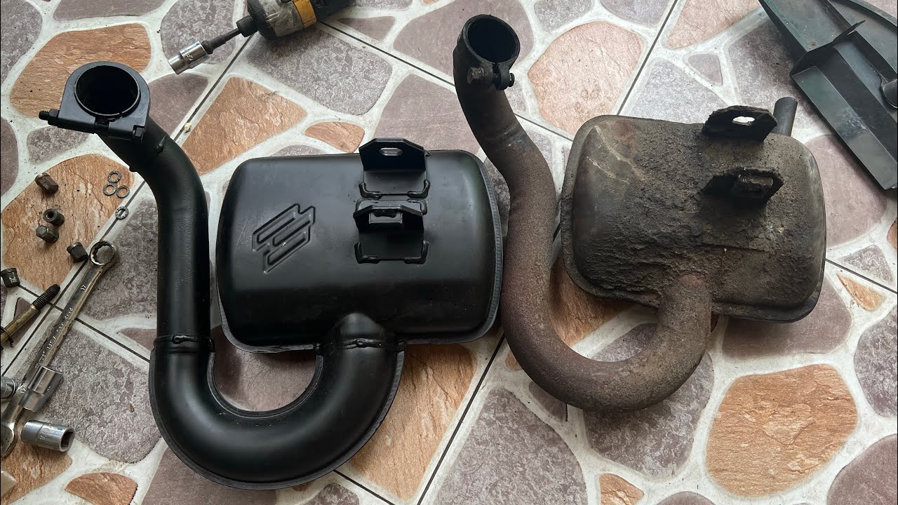 Test sound 1995 Vespa PX200E exhaust - Original vs Polini Road Box