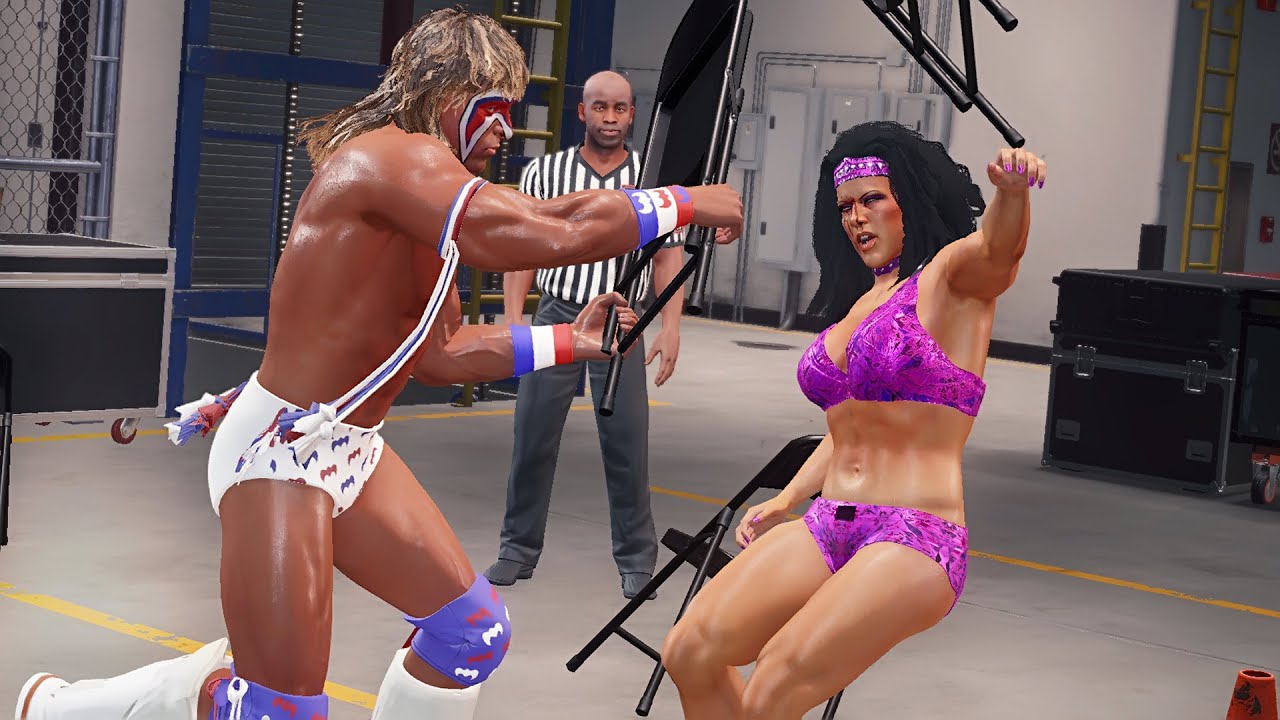 WWE 2k22: Chyna vs Ultimate Warrior 2, intergender wrestling