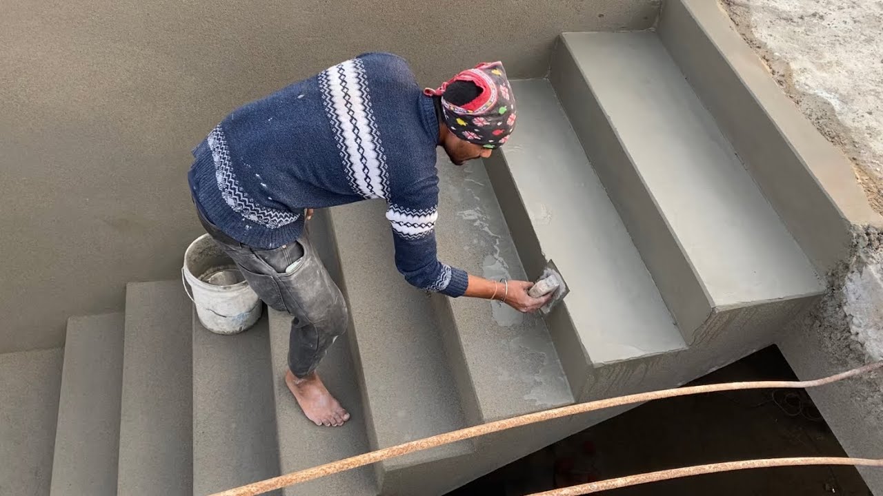 Traditional Stair Technician-How to build a Design brick stair in fastest way-using sand and cement