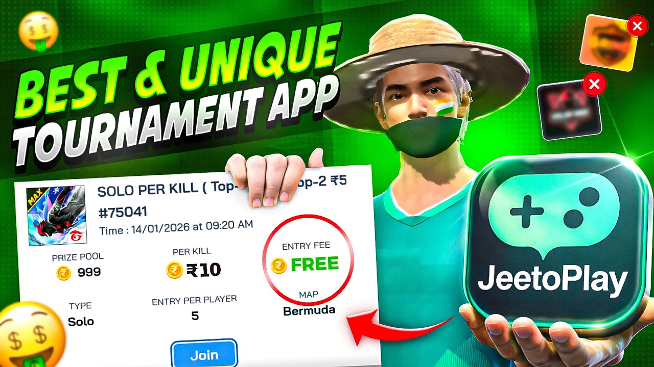 I Found Only Free Matches Solo Tournament App 🤯 | Entry ₹0 Per Kill 10 🤑 | Most Unique App💸