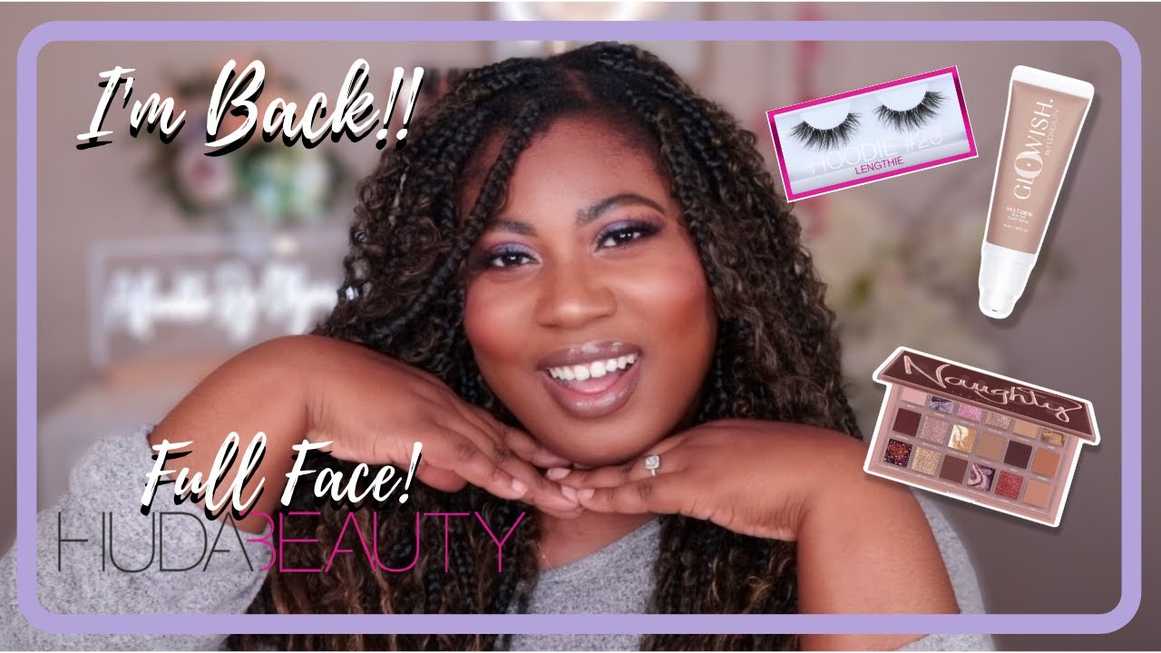 Full Face Huda Beauty | GloWish Multi Dew Skin Tint | Deep 10 | Afrodite by Olympia