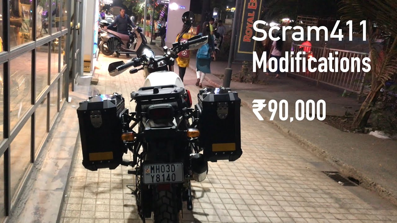 Fitting Panniers on Royal Enfield Scram 411 | Scram Modifications for Long Ride Luggage